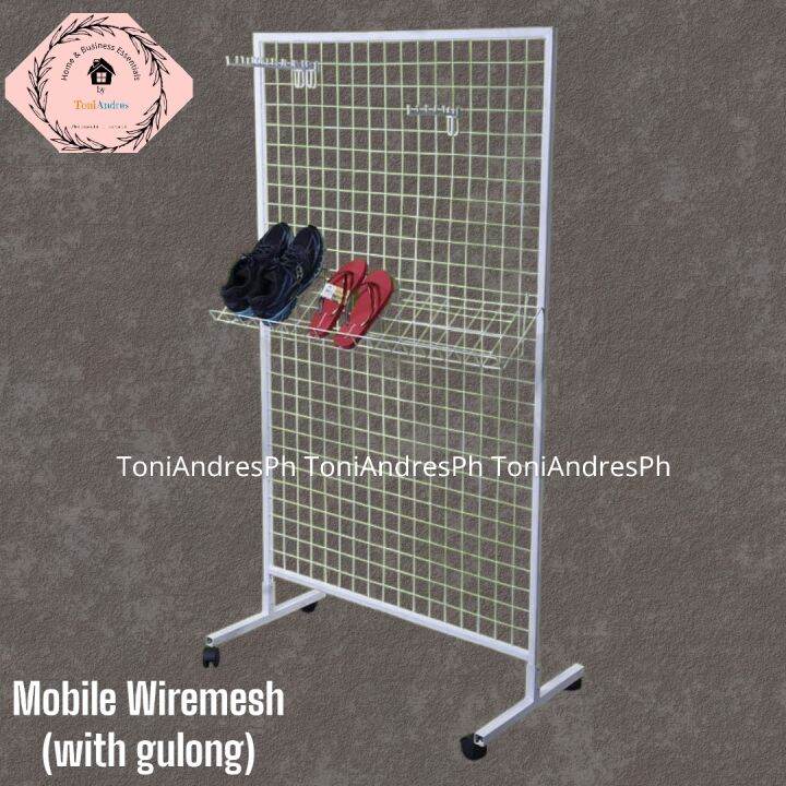 Fixed Mobile Rack with Floor Stand Merchandise Organizer Hanging