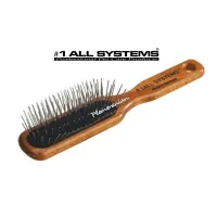 #1 All Systems Pin Brush - Oblong Wood (7 Rows/27mm Pins)