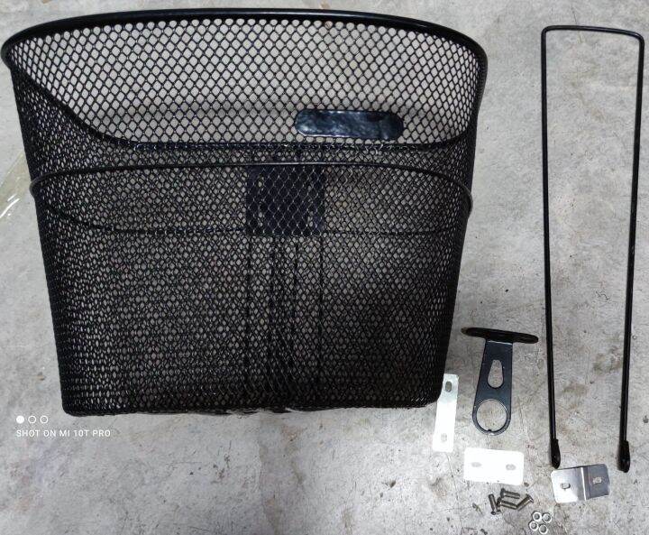 BIKE BASKET WITH BRACKET AND BRACE FOR BMX, MTB, JAPANESE BIKE BICYCLE