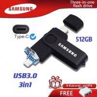 Samsung-pen drive 3 in 1 OTG 512GB for type w/micro usb, memory