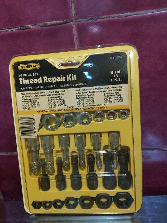 GENERAL THREAD REPAIR KIT FOR REPAIR OF INTERIOR AND EXTERIOR THREADS