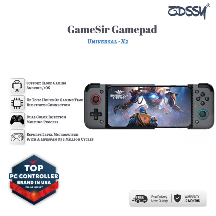 GameSir X2 Pro-Xbox Mobile Game Controller for Android Phone, Phone  Controller for xCloud, Stadia, Luna - 1 Month Xbox Game Pass Ultimate  -Passthrough