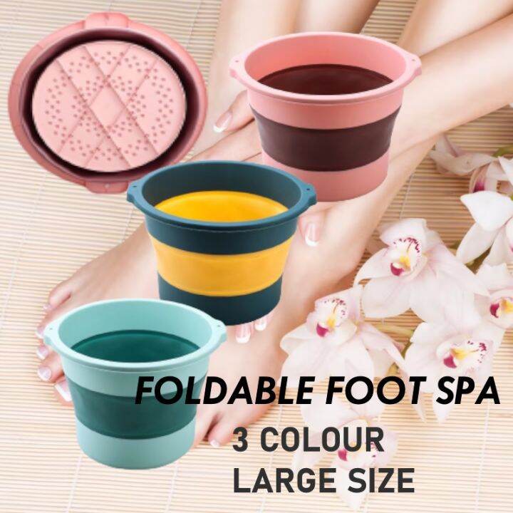 Foldable Foot Massage Bucket Foot Spa Basin Soak Foot Foldable Large