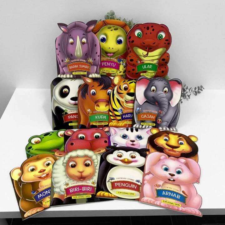 KENALI SI HAIWAN COMEL/BUKU CERITA HAIWAN/BUKU COMEL BENTUK HAIWAN | Lazada
