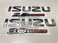 สติ๊กเกอร์ดั้งเดิม ติดฝาท้าย ISUZU DRAGON เครื่อง 2.5 TURBO , 3.0Turbo ฟอยเงินเงา 1 ชุด มี 2 ชิ้น ชุดละ 119 บาท sticker แต่งรถ ติดรถ อีซูซุ สติกเกอร์ สติกเกอ