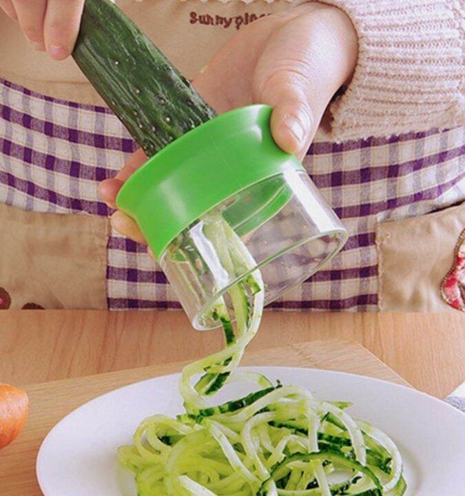 Spiral Grater Cucumber Gourd Manual Rotary Cutting Strip Filament Roll 