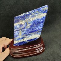 หินก้อนลาพิสลาซูลี ลาพิสลาซูลี ลาพิสลาซูลี่ หินลาพิสลาซูลี(Lapis Lazuli)สูงพร้อมฐาน 15.2 ซม.
หน้ากว้างพร้อมฐาน 10.5 ซม.
หนาพร้อมฐาน 6.5 ซม.
น้ำหนักพร้อมฐาน 982.9 กรัม