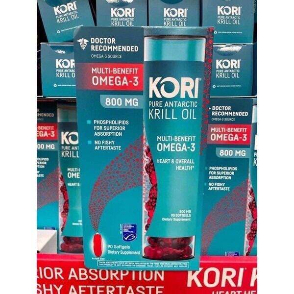 Kori Antarctic Krill Oil Omega3 800mg มี90ซอฟเจล ตัวนี้ดีมากๆๆ