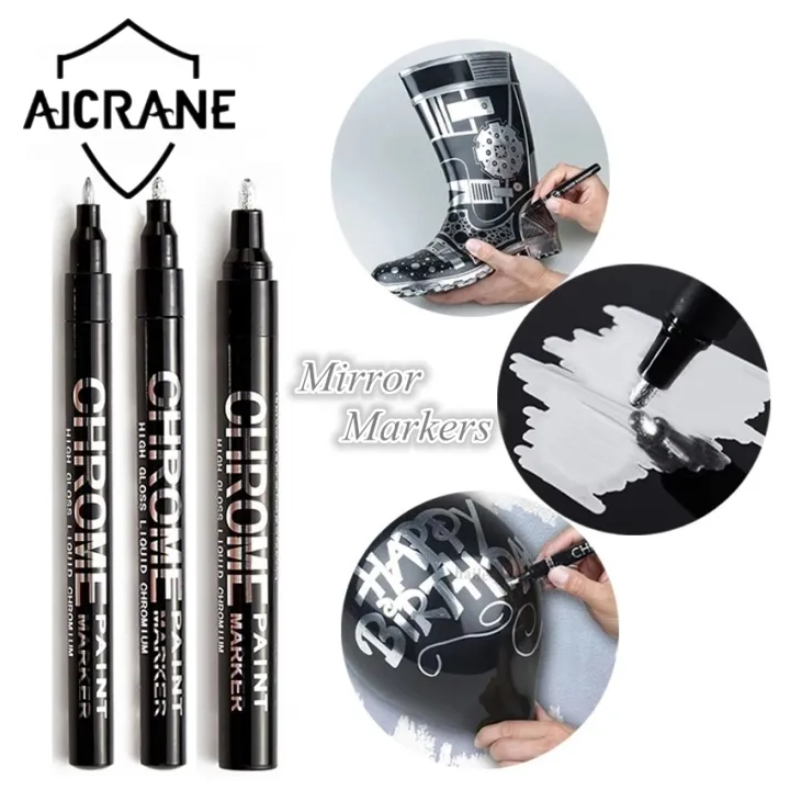 AICRANE Liquid Mirror Marker Silver Markers Pen DIY Reflective Paint