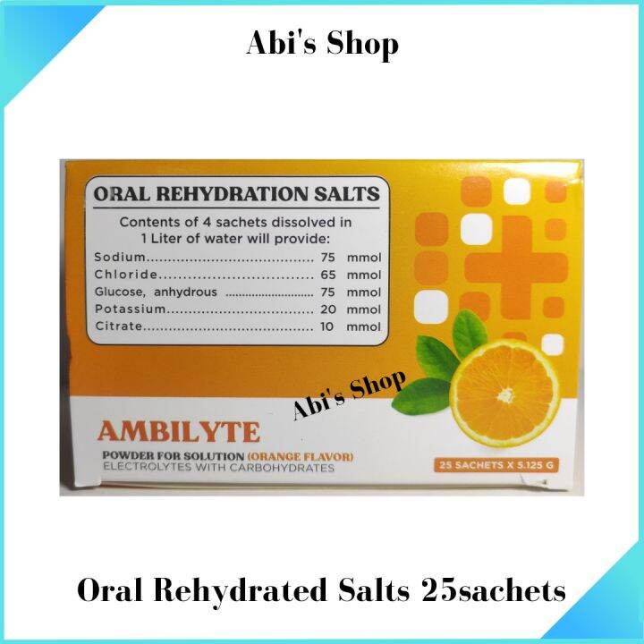 AMBILYTE Oral Rehydration Salts 25's sachet ExpiryApril 2025 Lazada PH
