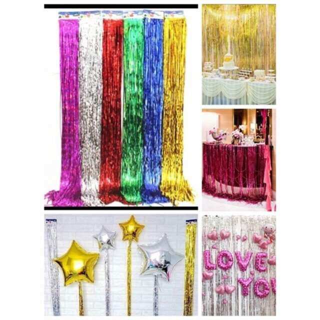 Party Decoration Foil Curtain Lazada PH