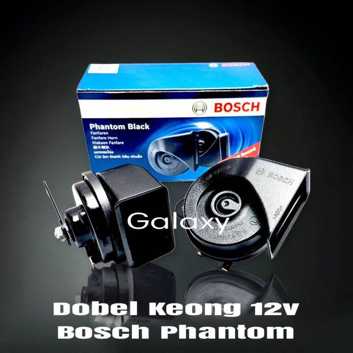 Klakson Dobel Keong BOSCH Black PHANTOM 12v Original Harga Set Lazada Indonesia