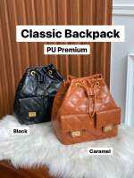 ❤️CC Classic Backpack❤️ PU Premium  Size 22*13*25 cm            กระเป๋าสะพายเป้ ทรงคลาสสิค งานสวย หนัง PU premium งานเนี๊ยบ เรียบร้อยสุดๆๆ รอบนี้ไซส์ใหญ่ขึ้น จุของได้เเน่นๆไปเลยค่า ช่องเปิดเป็นเชือกรูดปิดได้ เเถมมีกระดุมปิดเพิ่มความปลอดภัยอีกชั้น