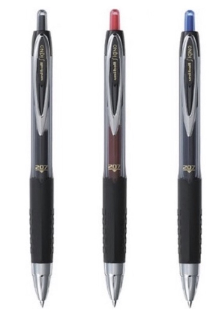 12 Black Pen Uni-Ball Signo UMN-207 Micro 0.5mm Rollerball Gel Tracking number