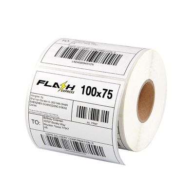 ลาเบล 100x75 สำหรับปริ้น Flash Home / kerry Express กระดาษความร้อน Sticker Label ลาเบล กระดาษลาเบล Lable sticker สติ๊กเกอร์ปริ้นใบปะหน้าพัสดุ สติ๊กเกอร์ปริ้น