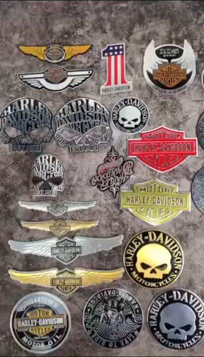 Harley-Davidson 3D Aluminum stickers emblem Harley-Davidson LOGO ...