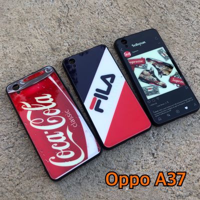 เคส Oppo A37 เคสขอบยาง หลังเงา ไม่กัดขอบ Case Pepsi Coke iG