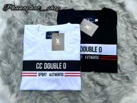 เสื้อยืดงานปัก CCDOUBLEO ทรงสวยใส่ได้ทั้งชายและหญิง คอกลม คอกลม