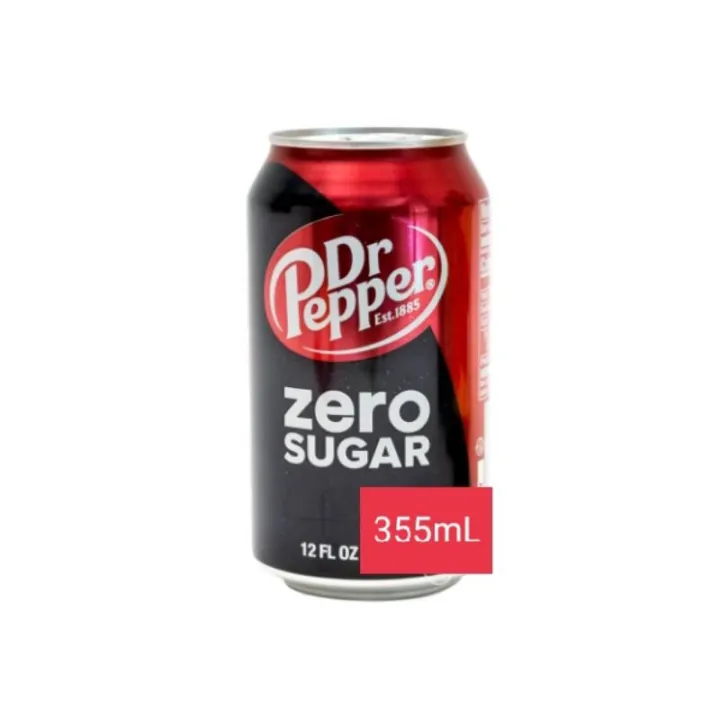 Dr. Pepper Zero Sugar Soda -355ml 