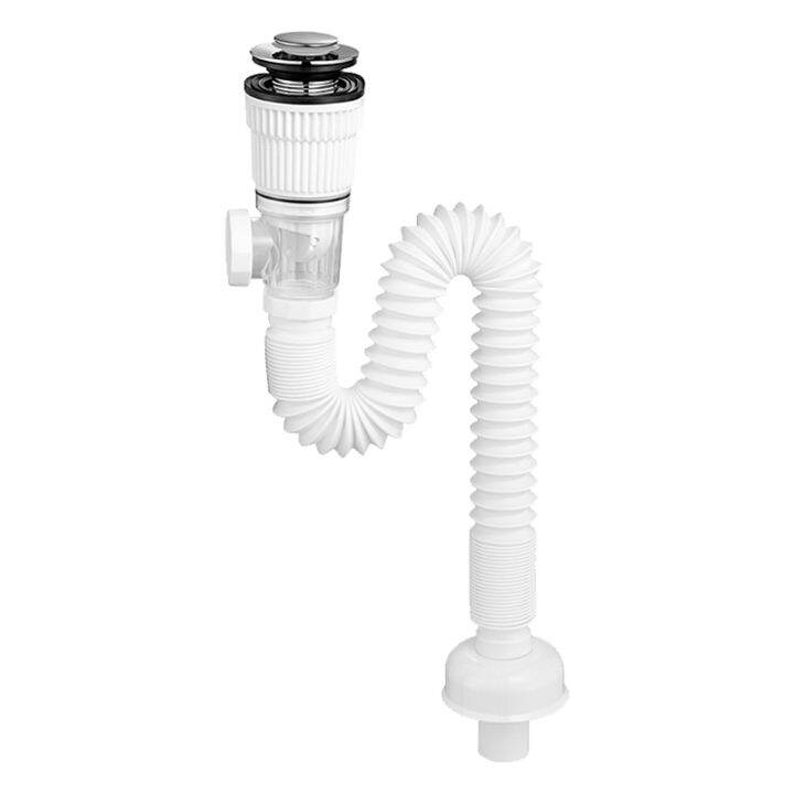 Sink Drain Push & Seal pop up Drain Stopper With Pipe Flexible For Bathroom Sink\Sink Drain