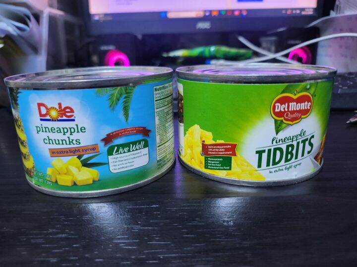 DOLE / DEL MONTE PINEAPPLE TIDBITS 227GRAMS Lazada PH