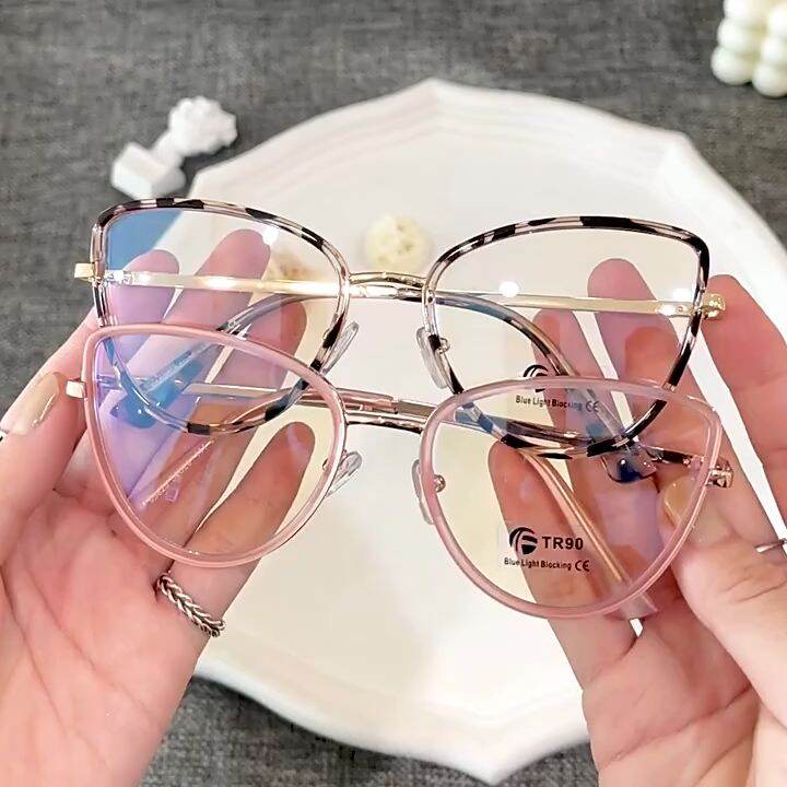 Fashion Cat Eye Anti Radiation Photochromic Eyeglasses Women Eye Glasses Frame Original Lazada Ph 2815