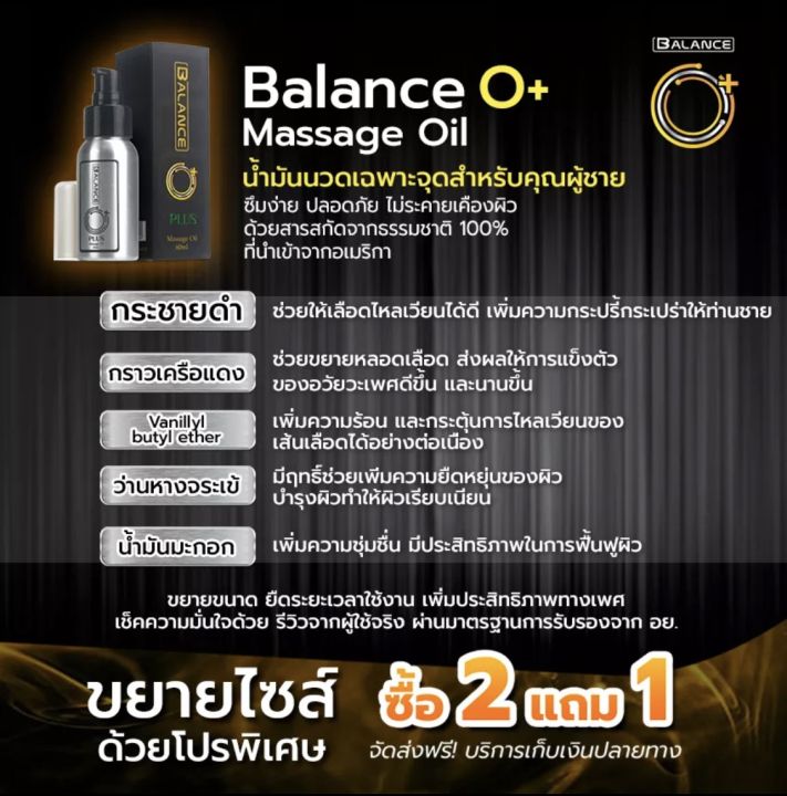 บาลานซ์โอพลัส-balance-o-plus-น้ำมันนวดเฉพาะจุด-สำหรับท่านชาย-1-ขวด-60ml