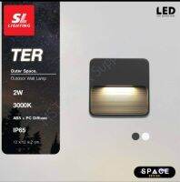 SL-10-TER-03-2W30-WBK LIGHTING | Outer Space SL-10-TER-03-2W30-WWH โคมไฟติดผนังภายนอก LED 2W 3000K วัสดุ ABS รุ่น TER-03-2W30 (ดำ,ขาว)