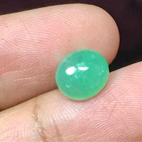 พลอยหยกเขียวธรรมชาติ 2.37cts 8x7mm 2.37cts natural green jade gemstone 8x7mm