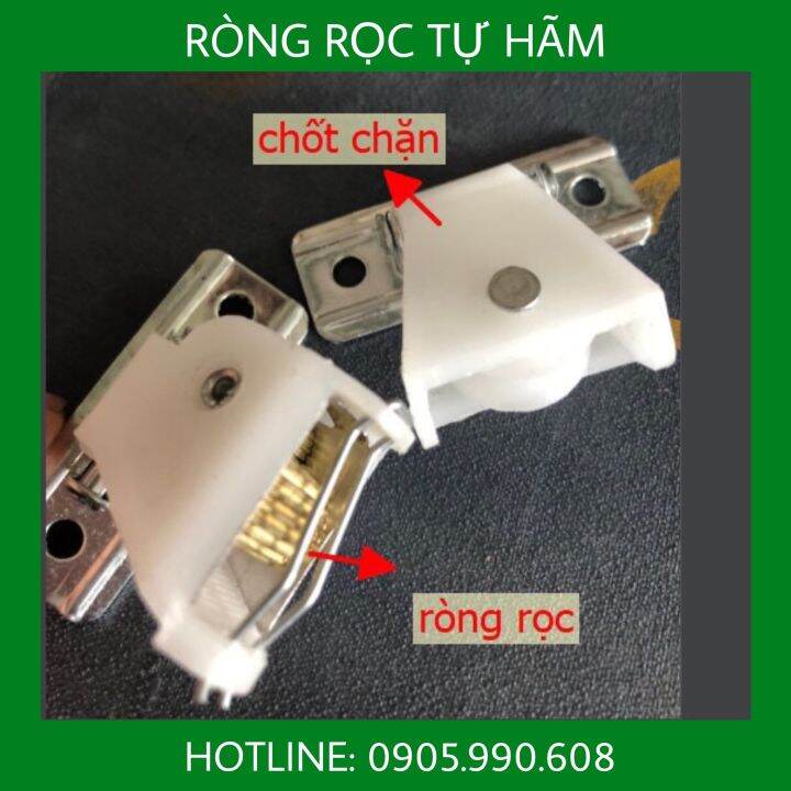 Ròng rọc tự khoá chốt. Ròng rọc kéo mành tre, bạt dù, rèm cuốn, rèm gỗ ...