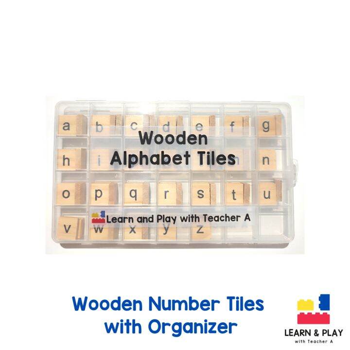 100 pcs. Wooden Alphabet with Organizer Lazada PH