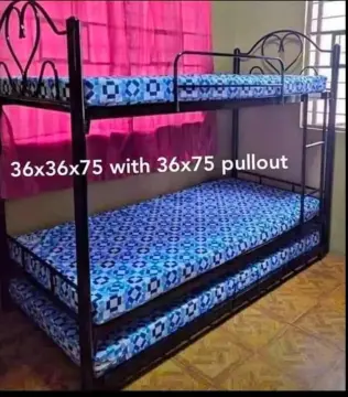 Double decker bed with deals pull out