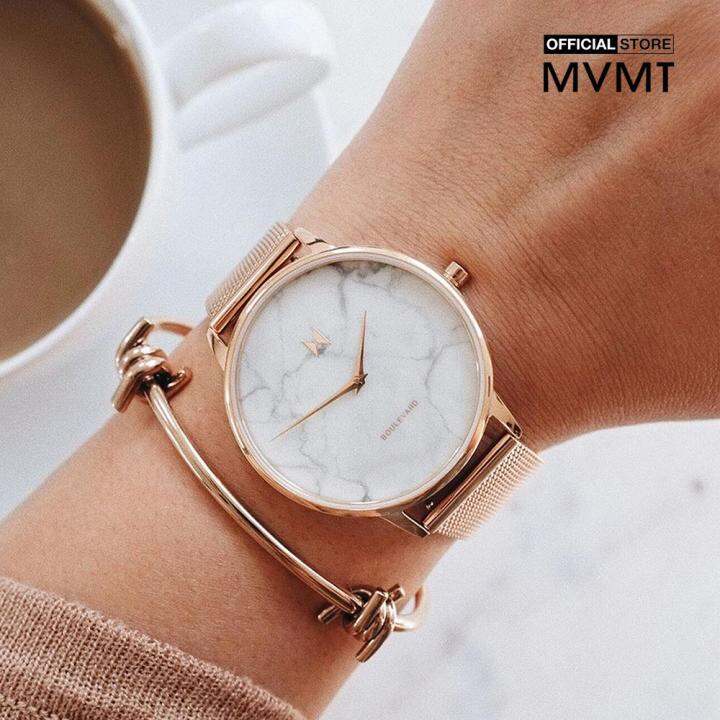 Đồng hồ nữ MVMT mặt tròn dây thép 38mm D-MB01-RGMA 0000-35