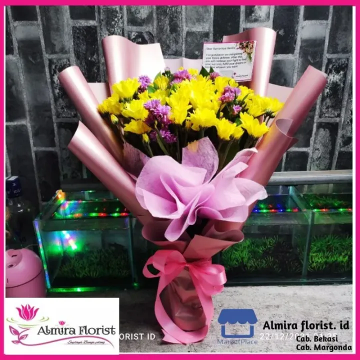 Bouquet Bunga Aster PLATINUM | Buket Bunga Asli Segar | Buket Krisan ...