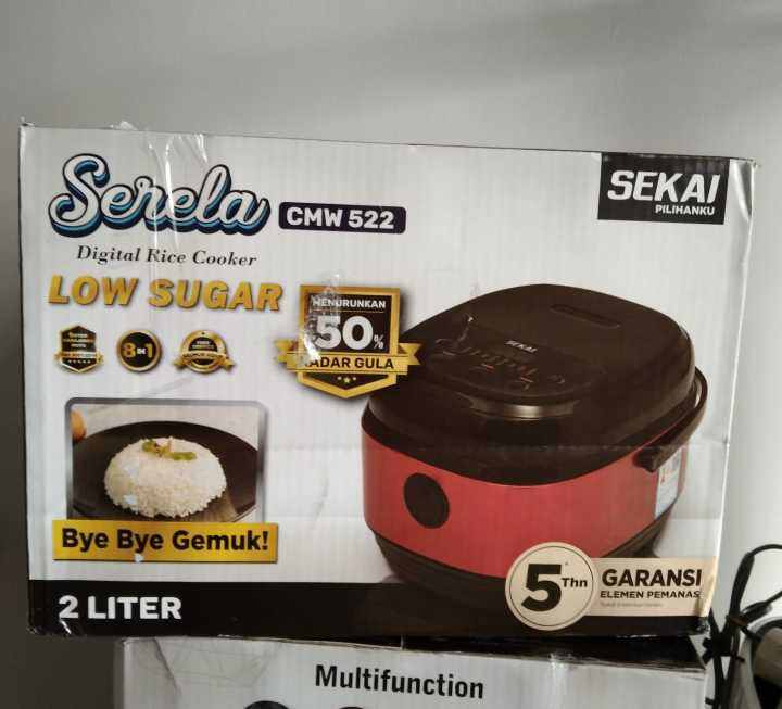 SEKAI RICE COOKER DIGITAL LOW SUGAR LOW CARBO 2 LITER ANTI GEMUK CMW