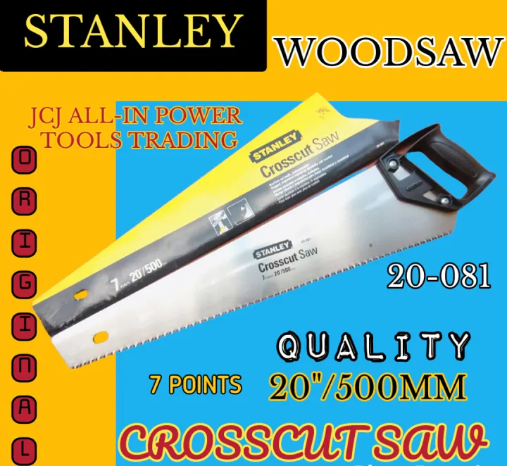 STANLEY WOOD HAND SAW "7 POINTS "20/500MM/ HEAVY DUTY WOOD HAND SAW