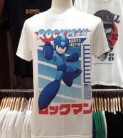 เสื้อยืดสีขาว ยี่ห้อ OLDSKULL ลายการ์ตูนRockman