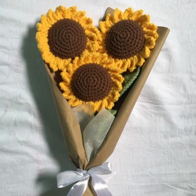 ดอกทานตะวันไหมพรม🧶🌻 Sunflower crochet🌼 จัดส่งสินค้าภายใน 2-7 วัน