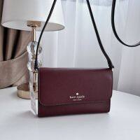 กระเป๋าสะพายข้างBrynn Small Flap Deep Berry Crossbody Saffiano K4804