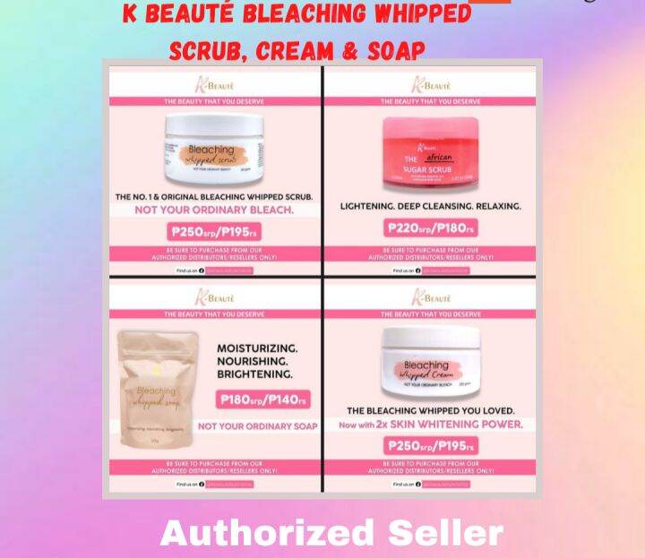 K Beauté Bleaching Whipped Scrub, Cream and Soap Lazada PH