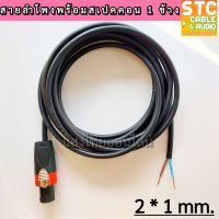 (1-100เมตร) สายลำโพงVCT 2*1 mm. พร้อมสเปคคอน 1 ข้าง ทองแดงแท้ สายดำVCT 2*1mm. สายลำโพง สเปคคอน ลำโพงรุ่นเก่า สายลำโพงรุ่นเก่า เชื่อมลำโพง SANGTHAIONLINE