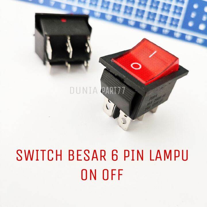 SWITCH ON OFF 6 PIN LAMPU SAKLAR BESAR 6 PIN LAMPU ON OFF | Lazada ...