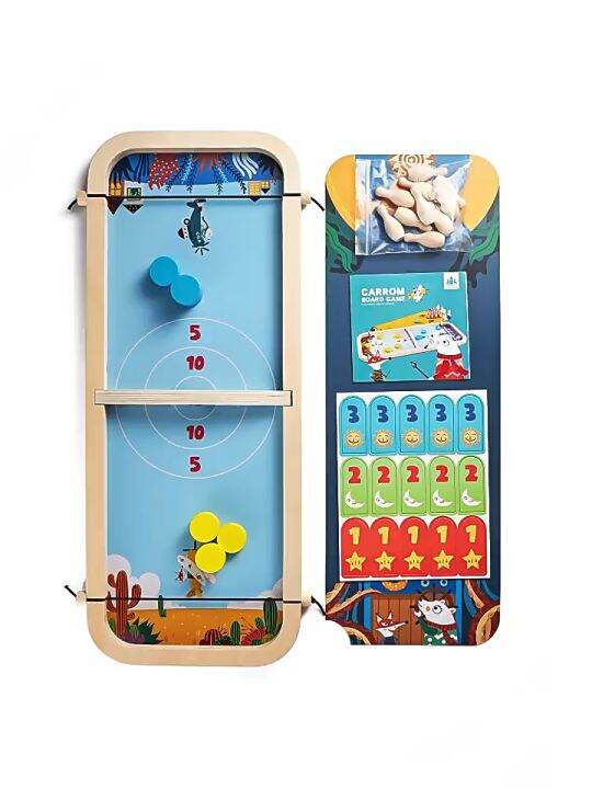 4in1 Carrom Board Game Set/Wooden Sling Puck Table Game/Tabletop hockey