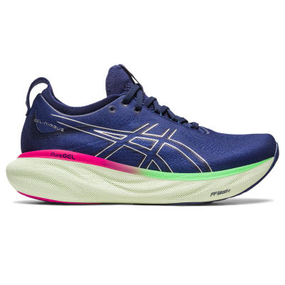 ASICS :  GEL-NIMBUS 25 WOMEN RUNNING รองเท้า ผู้หญิง รองเท้าผ้าใบ รองเท้าวิ่ง ของแท้  INDIGO BLUE/PURE SILVER