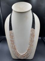 Natural pearl designer necklaces. สร้อยคอออกแบบไข่มุกธรรมชาติ