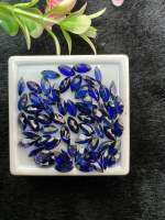 ไพลินสีน้ำเงินของเทียม รูปมาคี CREATED BLUE SAPPHIRE BRILLIANT MARQUISE CORUNDUM 6x3มม MM (10 เม็ดPIECES)