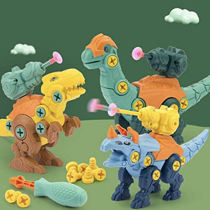 DIY Dinosaur Toys Combination Assemble Toys Gifts with Screwdriver Baby Puzzle Educational Toys