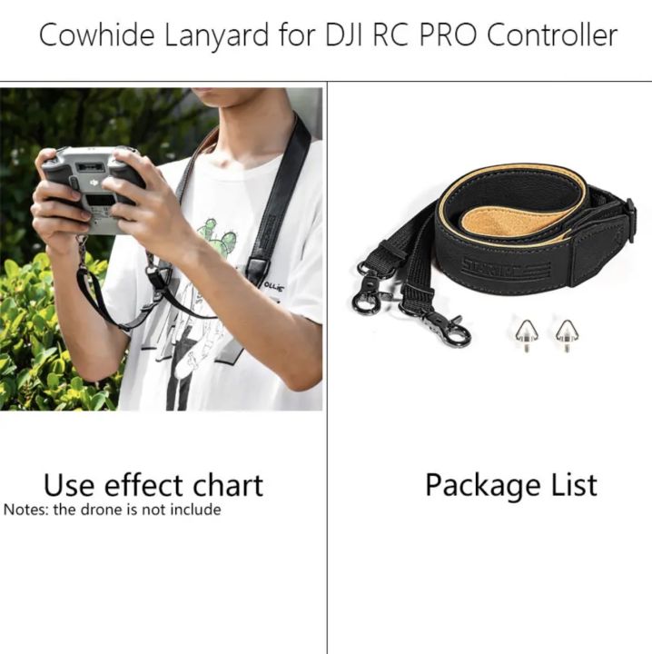 startrc-dji-rc-pro-controller-shoulder-strap-cowhide-neck-lanyard-adjustable-rope-for-dji-mini-3-pro-drone-remote-control-accessories