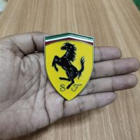 โลโก้ Ferrari งานโลหะ ขนาด5.3×7.5cm