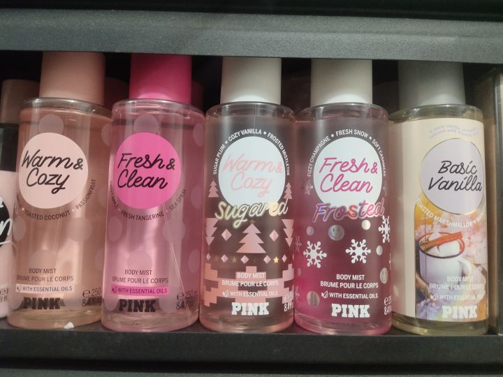 ORIGINAL PINK by Victoria's Secret, Warm & Cozy, Fresh & Clean, Frosted,  Sugared, Basic Vanilla, Honey, Coco, Mist, Body Wash, Lotion